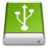 Drive Green USB Icon